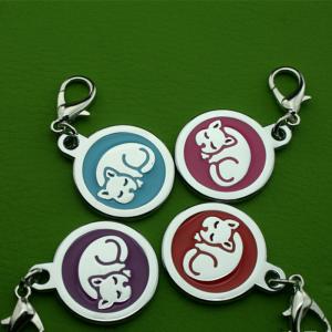 亜鉛合金電気めっき接着剤を滴下ポーランドペットidタグ犬供給