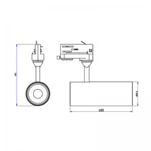 レッド・トラックライト15 w 20 w 30 wのledのトラックのスポット光
