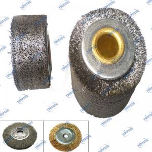 バリ取り研磨用のカスタム工業用ブラシクリンプワイヤーホイールブラシツイストワイヤーホイールブラシ