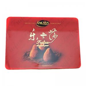 カスタムスタイリッシュな空の長方形チョコレート錫ボックス