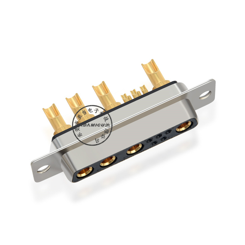 大電流メス180度9W4 dソルダータイプ用コネクタ