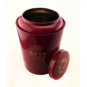 気密なふた付きの5ピース円形茶錫箱