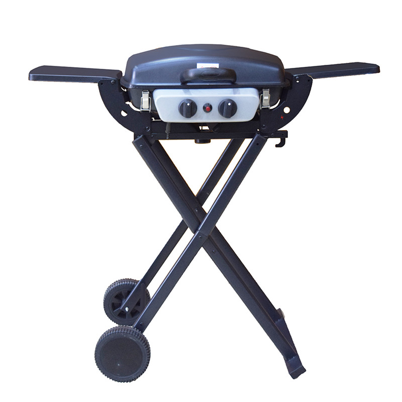 2bunnersアウトドアキャンプ用トロリー付き携帯用bbqガスグリル折りたたみ式グリル