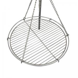 高調整可能なステンレス製スウィングチャコールバーベキューグリル