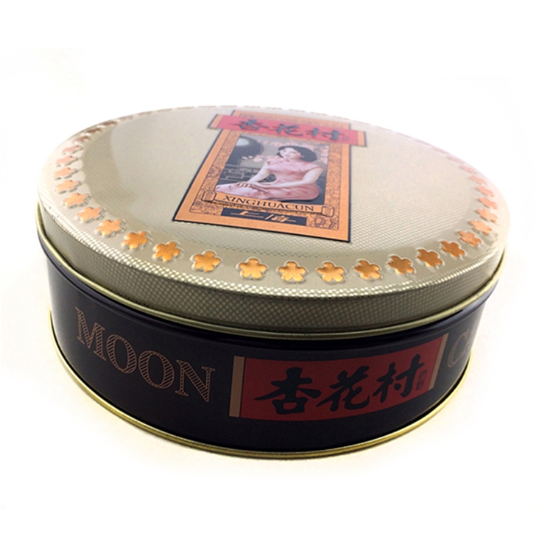 伝統的なホット販売ラウンドmooncakeの錫ボックス