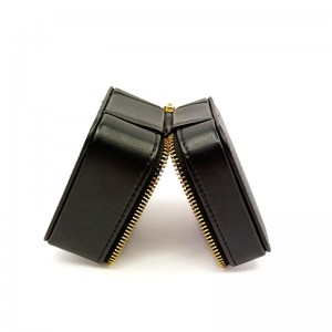 PUフェイクレザージップジュエリーボックス