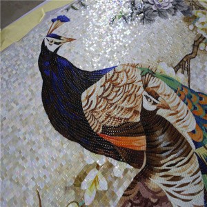 カスタムハンドメイドデザインピーコックモザイク壁画アートタイルパターン
