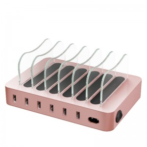 KPS-8403LC 6 USBポート充電ステーション（アメリカ/ヨーロッパ/イギリス/オーストラリアACケーブル）