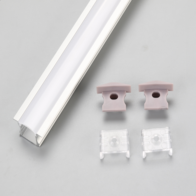 陽極酸化アルミニウムプロフィールと乳首PCカバーによる凹型LED線形光ハウジング