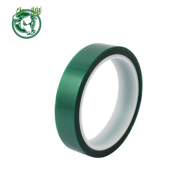 PETグリーンシリコーン高温粘着テープはんだは、粘着粘着性PCB電装マスクシールドテープを保護する