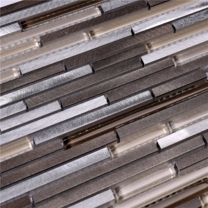 ホームインテリアのためのHLC46ガラスミックスAluバスタイルモザイク