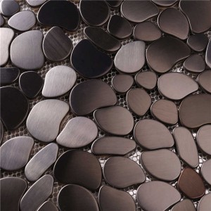 マット304ステンレス不規則モザイク壁タイル