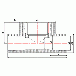 UPVC銅スレッドティー