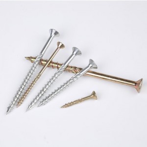 CSKダブルヘッドウッドコンストラクションスクリュー、チップボードスクリュー、タイプ17カット、トルクスリセス