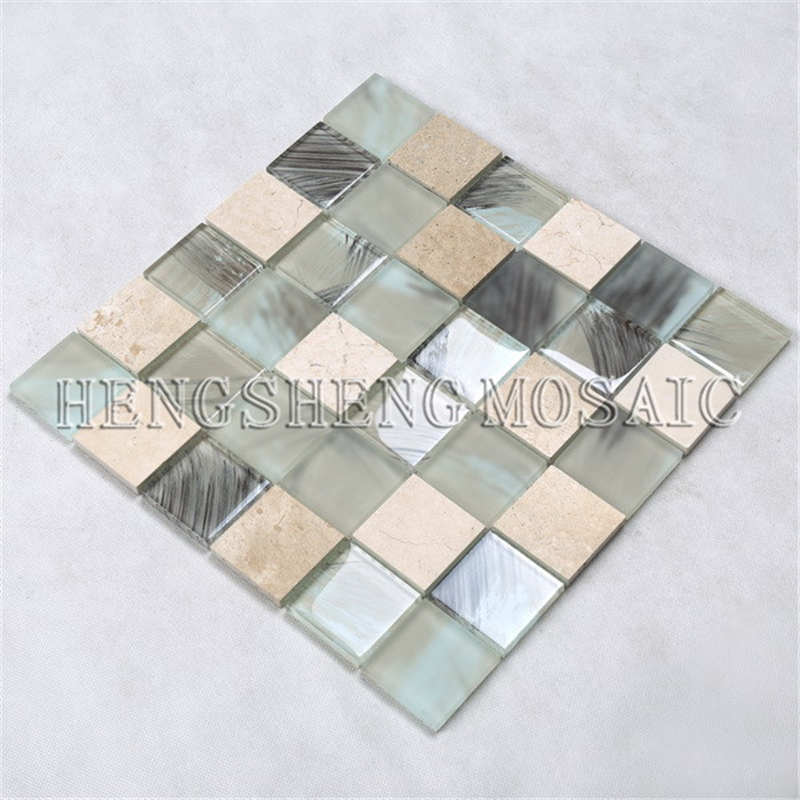 YMS23アンティークサロン装飾壁モザイクガラス混合セラミックパターンタイル