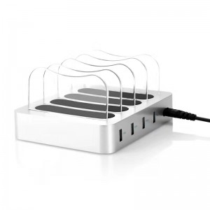 KPS-8402LC 4 USBポート充電ステーション（米国/ EU /英国/ AU ACケーブル）