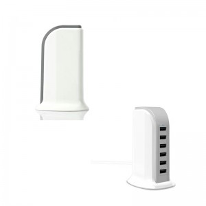 KPS-8405LC 6個のUSBポートACアダプタ（取り外し可能なACケーブル付き）