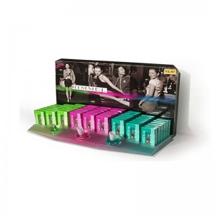 化粧品のための魅力的な段ボールカウンターディスプレイの紙の床のスタンド