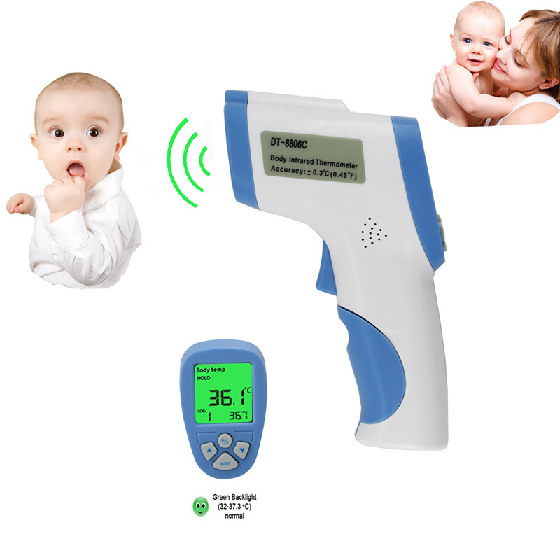 赤ちゃんと大人のための赤外線温度計は32℃から43℃まで測定可能
