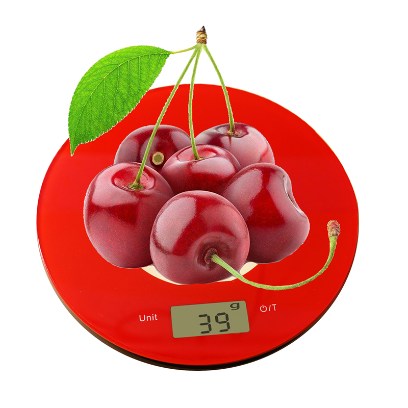 中国レッドファッションポータブルプラットフォームキッチンデジタル重量計
