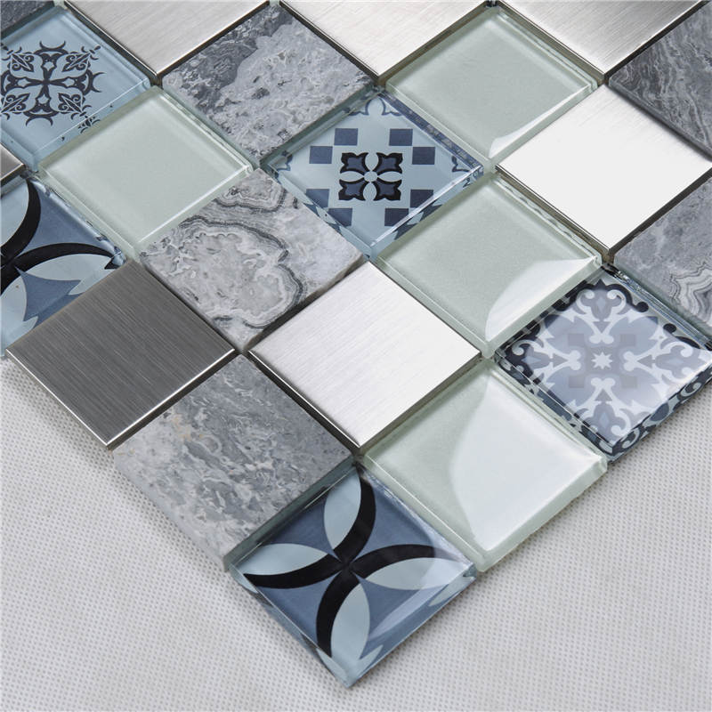 HUV20ホームデポアンティークパターンデザインクリスタルガラスモロッコモザイクタイルキッチン装飾壁用