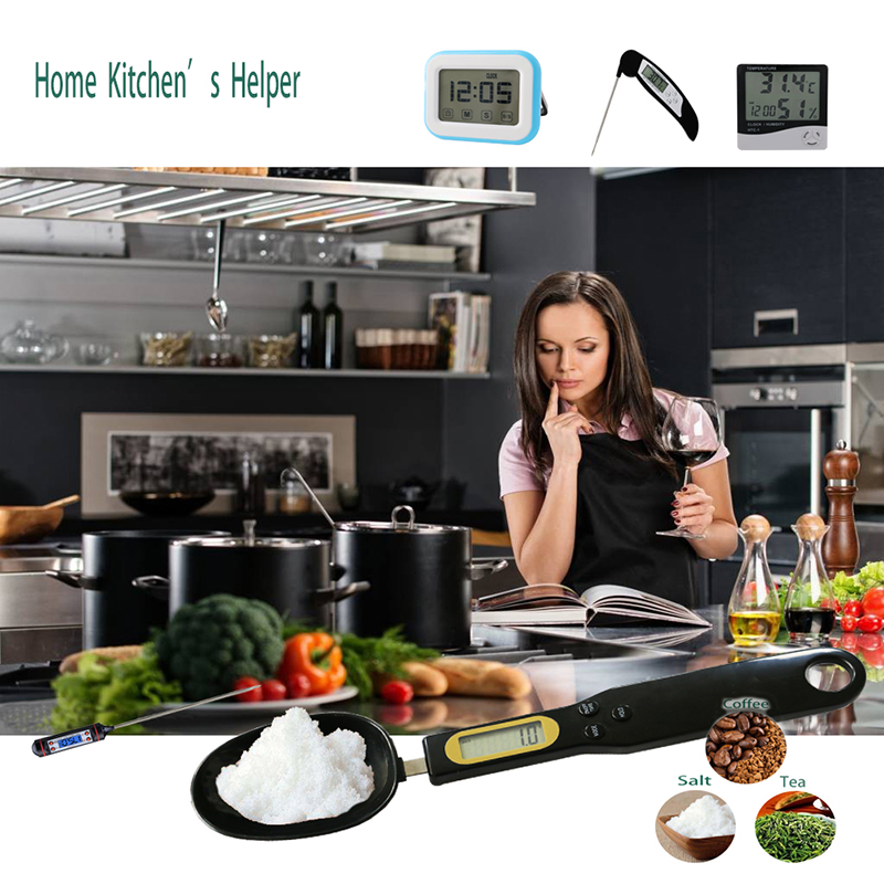 家庭用電源3V CR2032スプーンスケールキッチン食品測定色黒白使用
