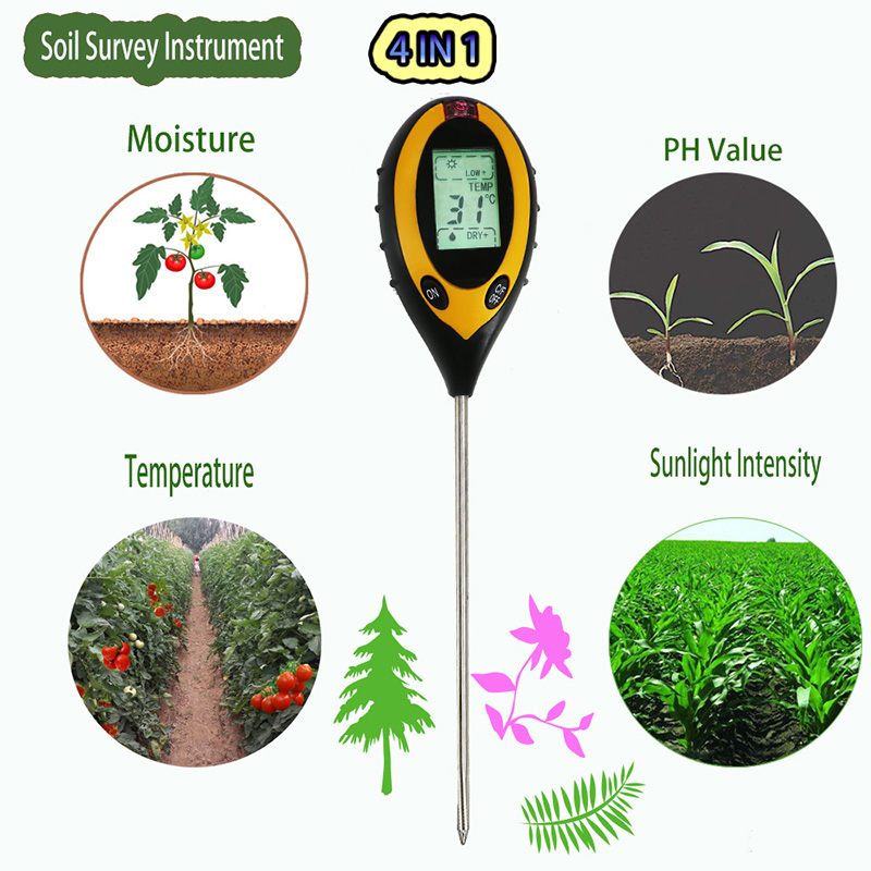 データロガーの土壌水分プローブは、高精度の土壌PH測定温度計をプローブします。