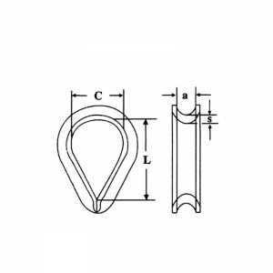 DIN6899 Bワイヤーロープシンブル亜鉛メッキ