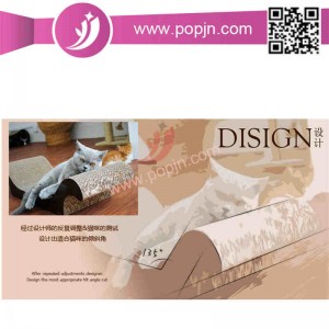 耐久性のあるかわいい形の赤い段ボールの猫のScratcher