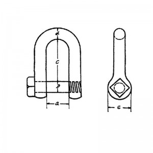 トローリングチェーンシャックルセルフカラー