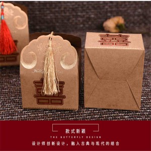 茶色クラフト紙カスタム印刷段ボール箱包装