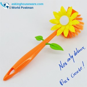 Akbrandフラワーキッチンディッシュブラシ