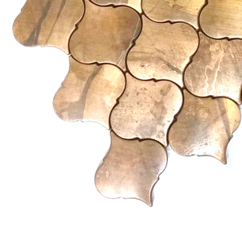 金属壁タイルバックスラッシュランタンタイルアンティークブラス銅モザイクタイル