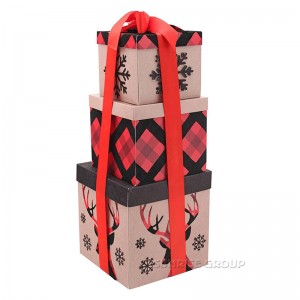 カスタムデザインクリスマスプレゼント包装箱、誕生日プレゼント包装箱、ケーキ紙ボックス