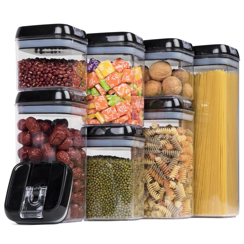 BPAフリー気密食品貯蔵容器セット、蓋付き食品貯蔵容器の7ピースセット