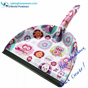 ダストパンの入り口にポリ塩化ビニールラインを持つAkbrandウォーターマークダストパンブラシほうき