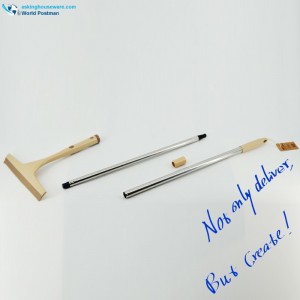 Akbrand 135 cmロングハンドルウィンドウスキージ、弾性ステンレススチールパイプ付