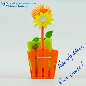 Akbrandの台所用クリーニングブラシと吸盤用バケツ