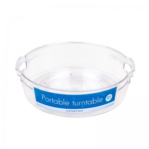 クリアキャビネットターンテーブルポータブルターンテーブルオーガナイザートレイ