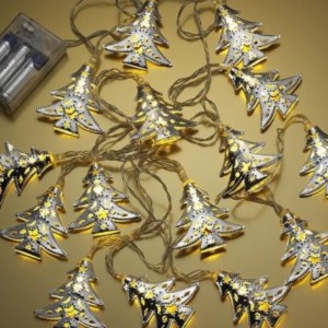 アイアンクリスマスツリーストリングランプ