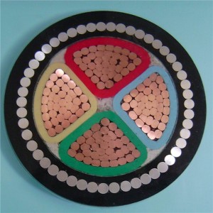 鋼線の装甲が付いている4x300mm2電気Swa 4の中心の装甲ケーブル