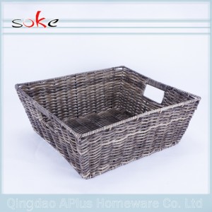 最高品質のPE籐織り収納バスケット