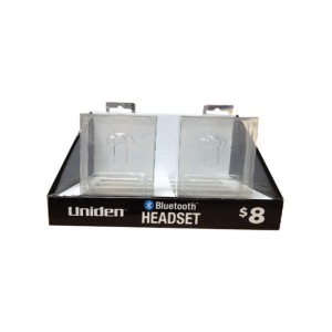 LCDのpalyerのボール紙の表示と塗られるボール紙シートが付いているカウンターの表示ボール紙の陳列台