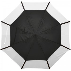 大きなサイズ62インチダブルキャノピー防風ゴルフ傘穴