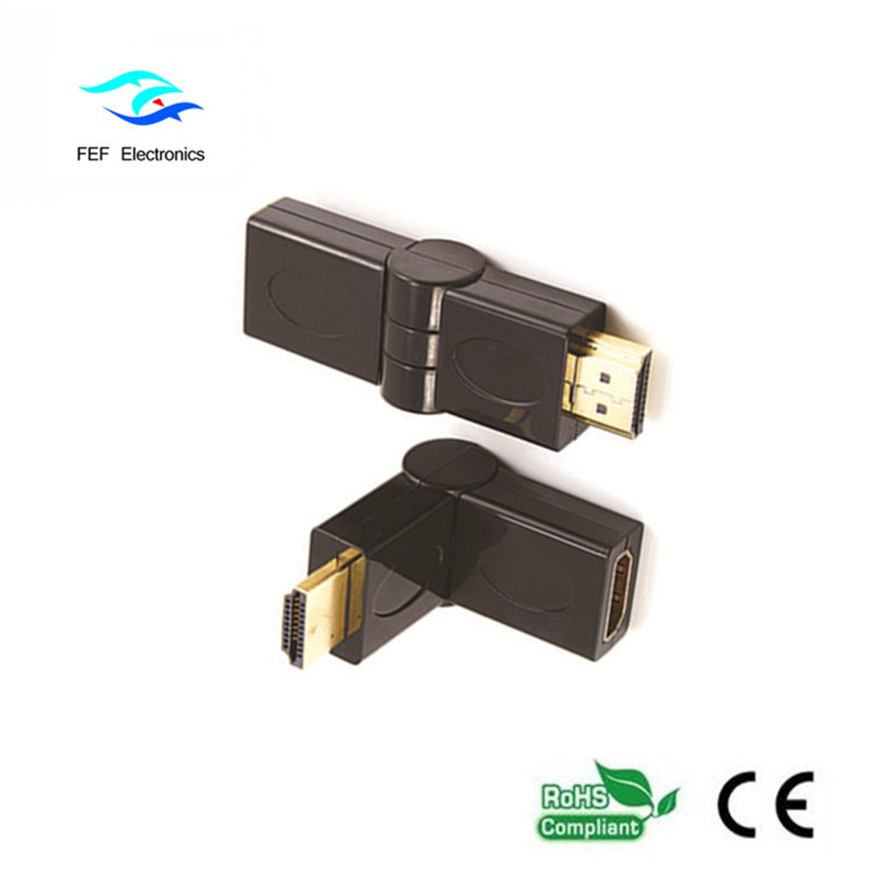 HDMIオス -  HDMIメスアダプタスイングタイプゴールド/ニッケルメッキコード：FEF-HX-002