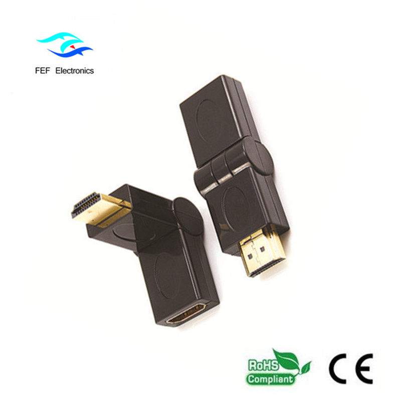 HDMIオス -  HDMIメスアダプタスイングタイプゴールド/ニッケルメッキコード：FEF-HX-002