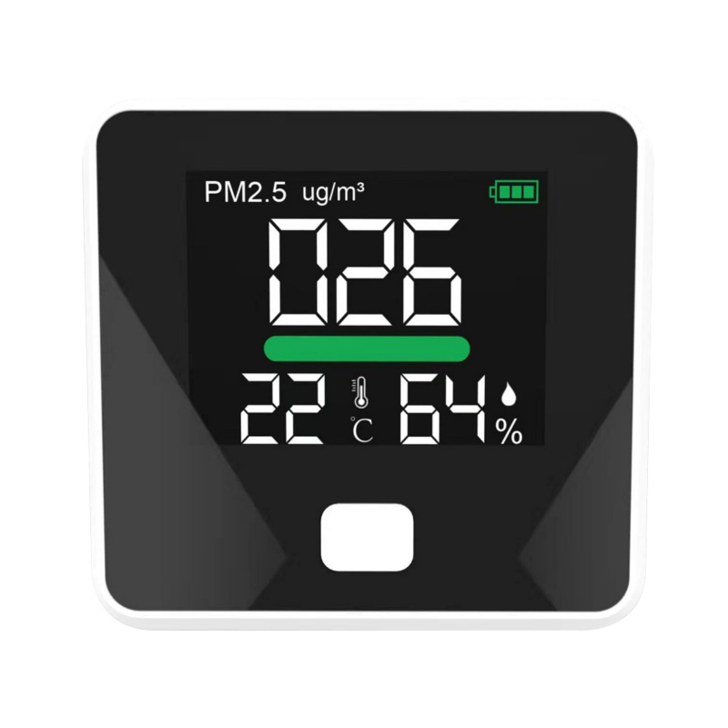 大気質汚染モニター、ダストディテクター、温度と湿度のメーター、センサー、テスター; PM2.5 / PM10 / PM1.0ミクロンダストの検出、屋内TVOC揮発性有機化合物ガスの試験