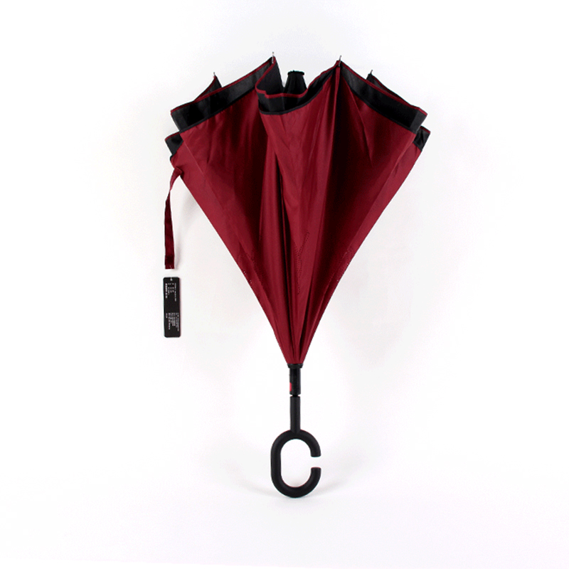 2019自動車の傘オープンフラワープリント付き逆ストレート傘