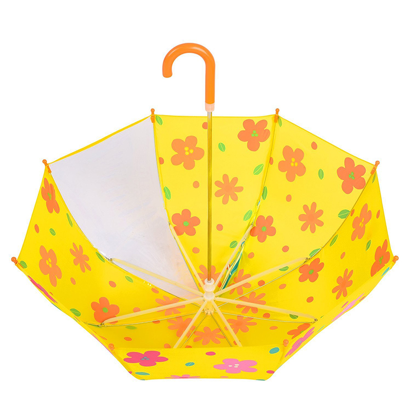 安い白いガラス繊維フレームの安全子供のコンパクト1panel POE雨子供傘