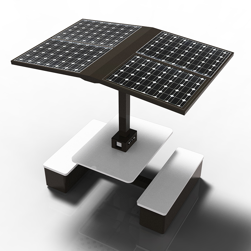 スマートピクニックテーブル中国の太陽動力を与えられたベンチ工場